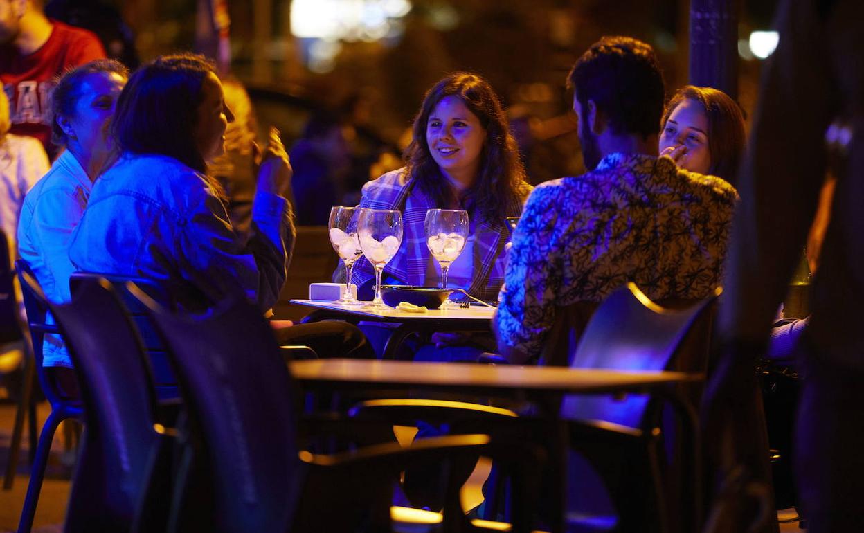 La terraza de un bar en Valencia.