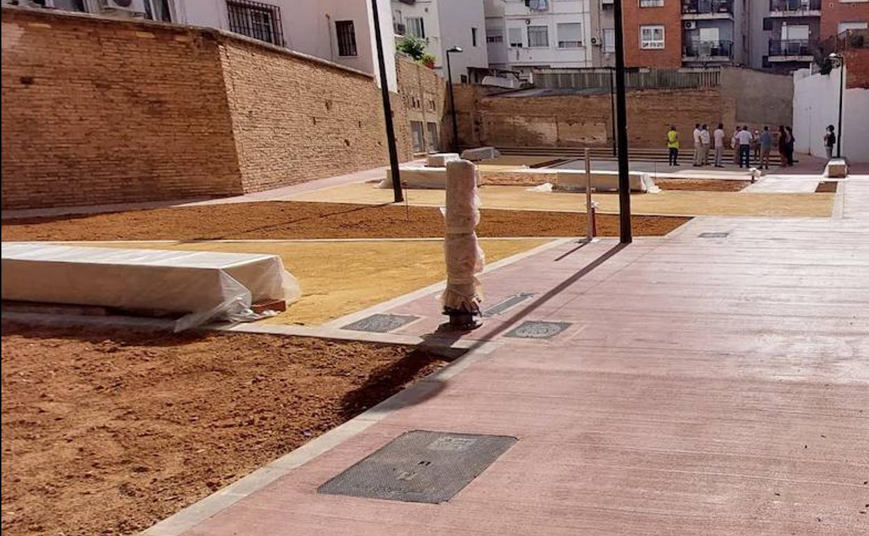 Solar en el que se construye el nuevo parque. 