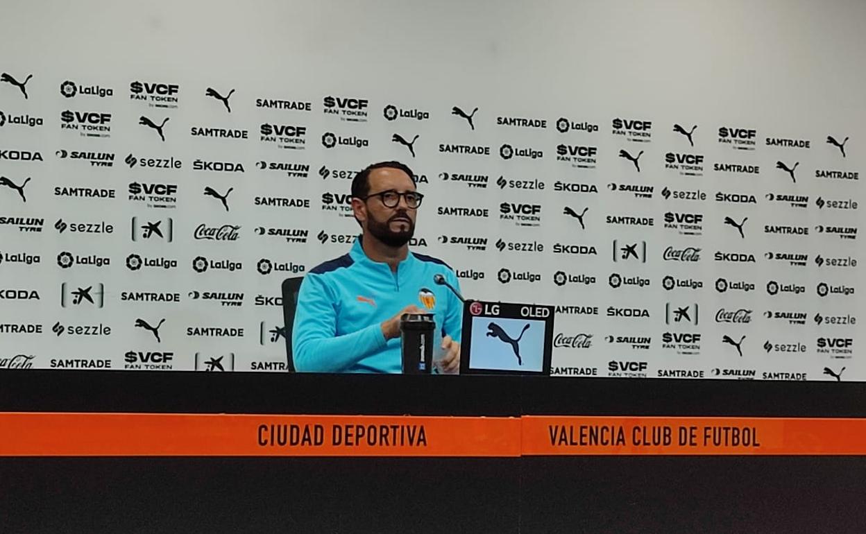 José Bordalás durante la rueda de prensa