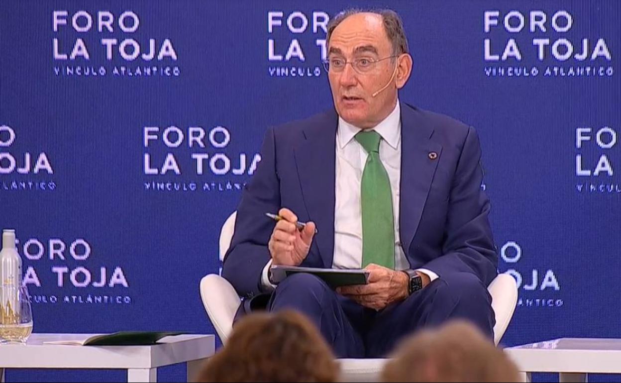 El presidente de Iberdrola, Ignacio Galán, en el Foro La Toja. 