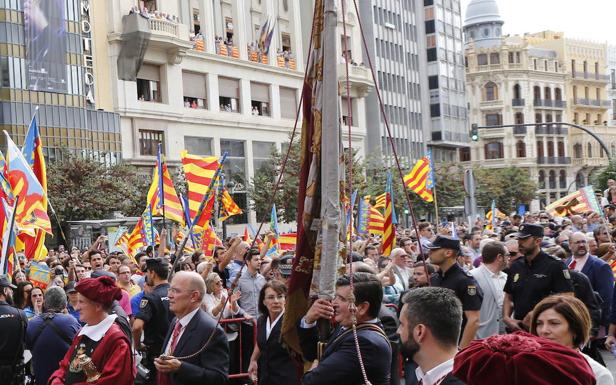 El nuevo recorrido de la procesión cívica de Valencia por el 9 d'Octubre