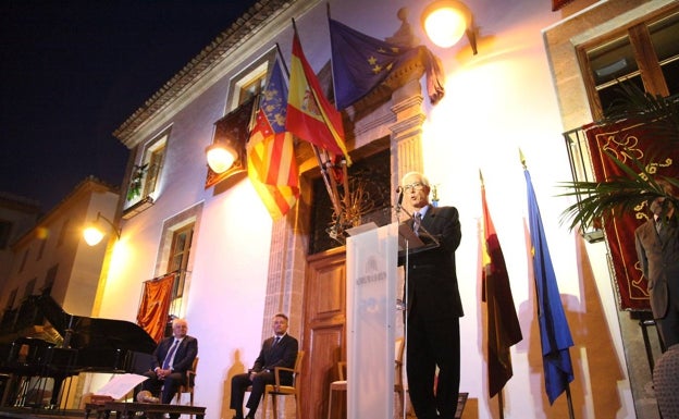 Antonio Mollá, bisnieto de Sorolla, dando las gracias por el premio. 