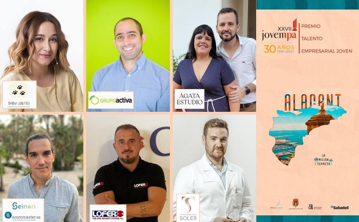 Los finalistas al Premio Jovempa al Talento Empresarial de 2021. 