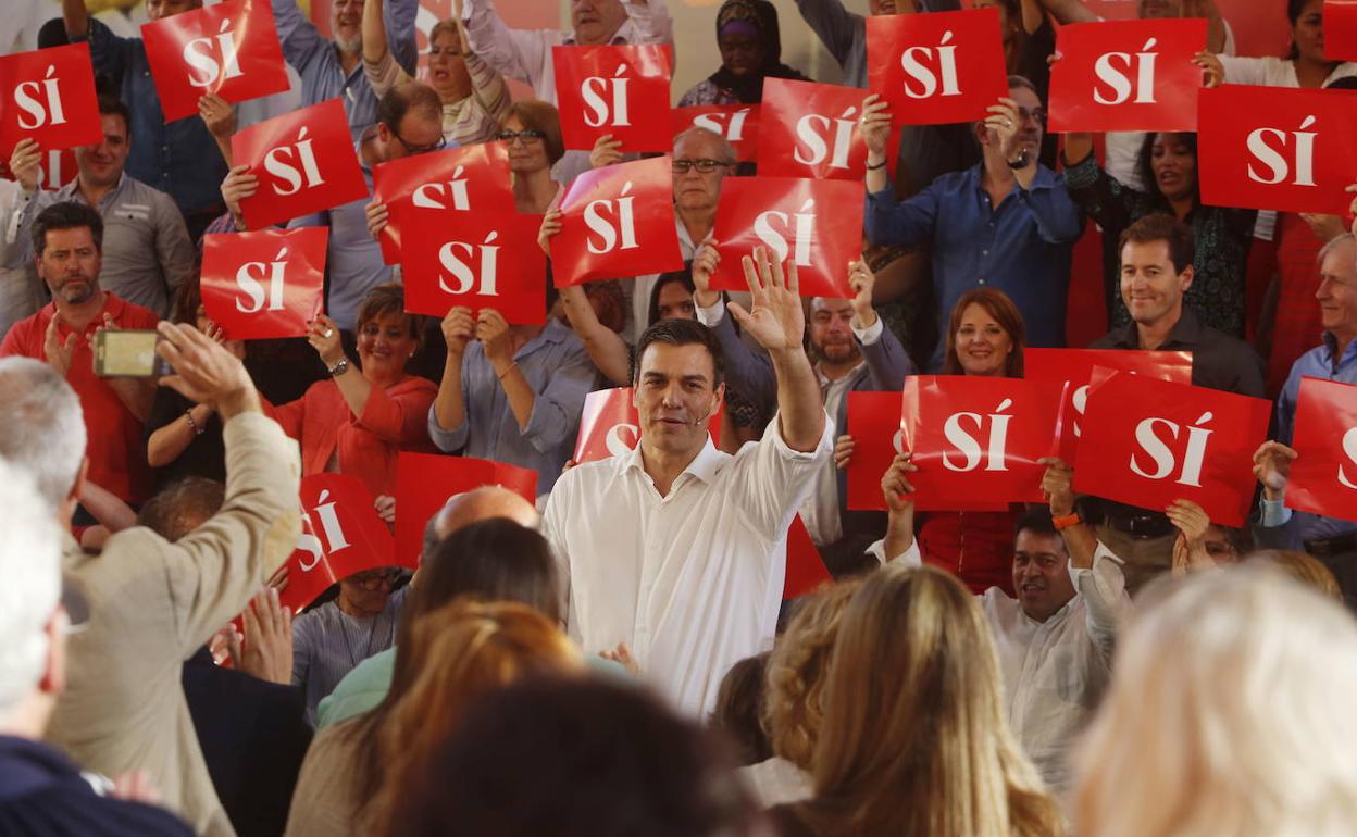 El secretario general del PSOE, Pedro Sánchez, en una imagen de archivo, en Valencia