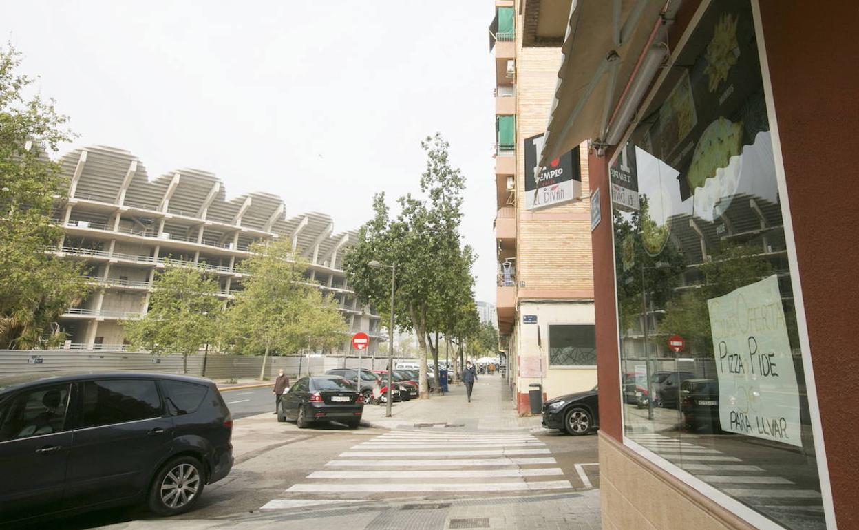 El nuevo Mestalla, al fondo.