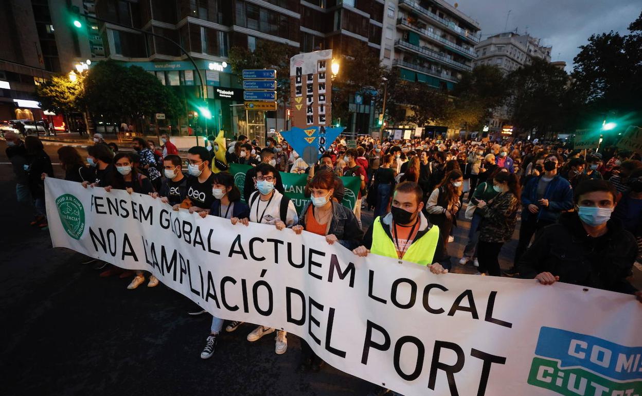 Asistentes a la manifestación. 