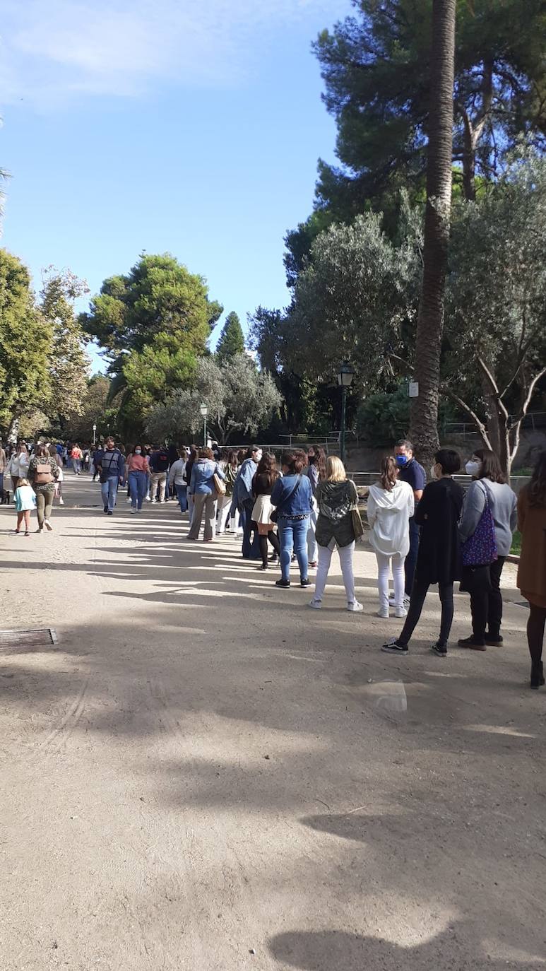 La escritora valenciana desata la locura con colas que salen del céntrico parque