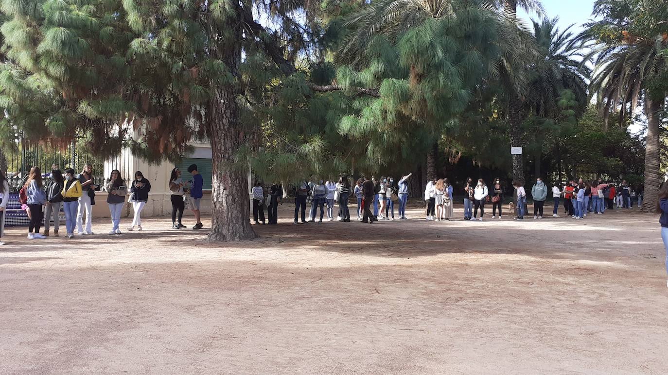 La escritora valenciana desata la locura con colas que salen del céntrico parque