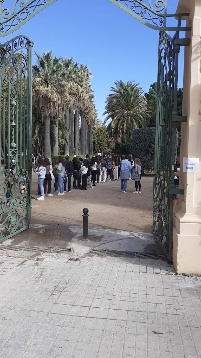 La escritora valenciana desata la locura con colas que salen del céntrico parque