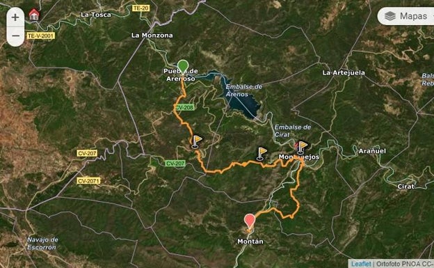 Recorrido de la primera etapa del Camino que discurre en su totalidad por la Comunitat. 