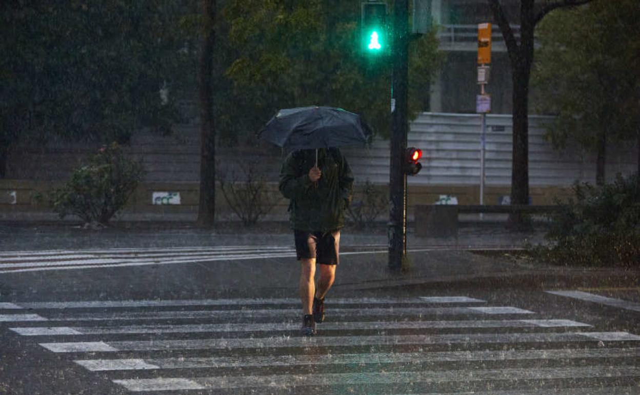 Lluvia en Valencia.