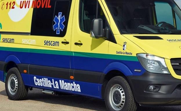 Ambulancia del servicio de emergencias de Castilla-La Mancha.