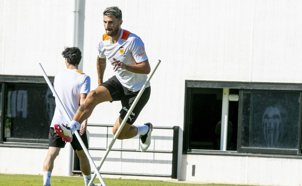 Piccini en un entrenamiento