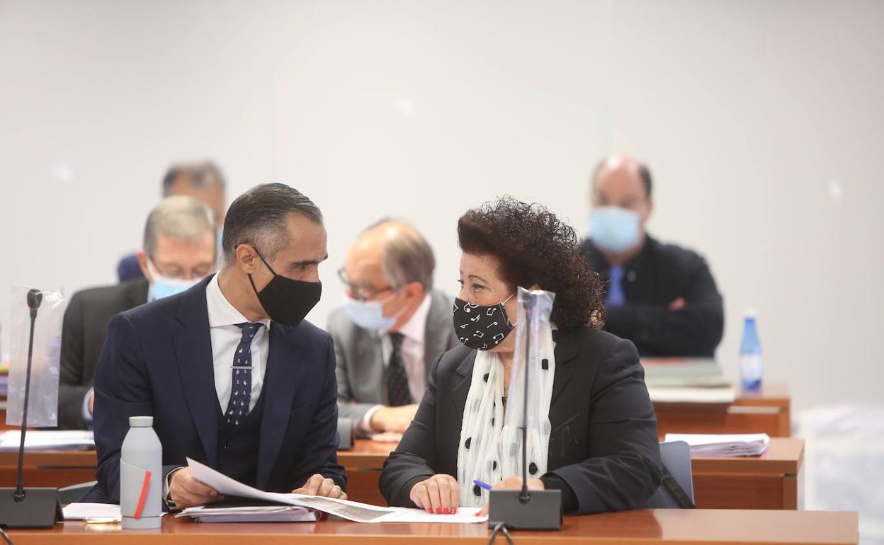 El letrado, Juan Monpeceres, durante el primer día de su declaración. 