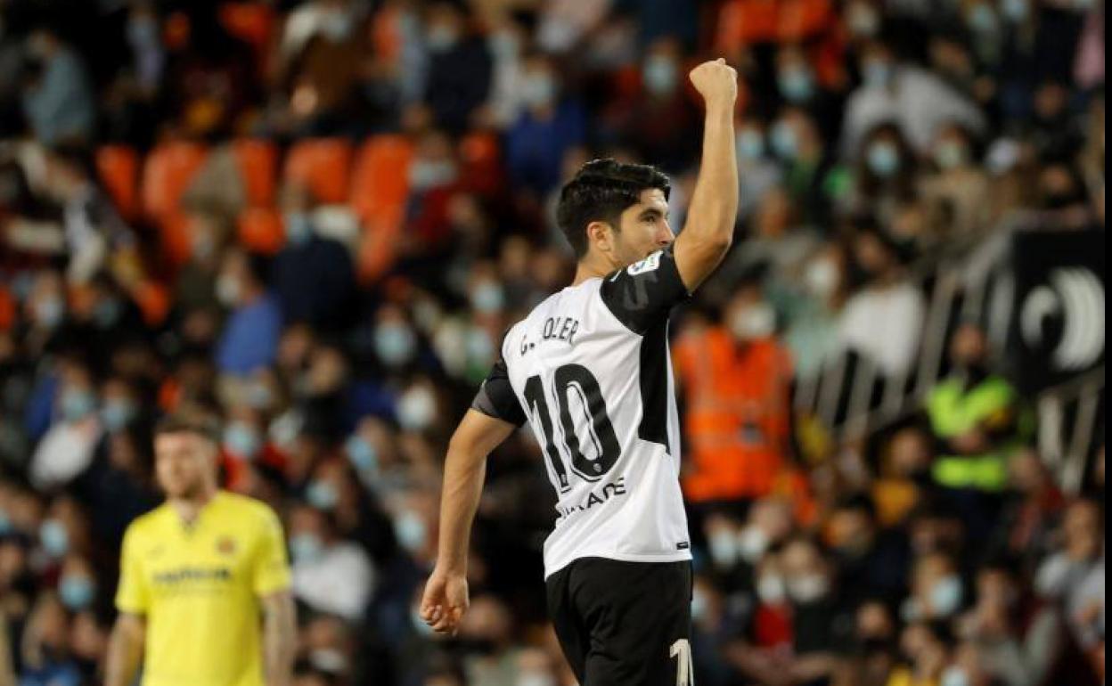Soler en el partido frente al Villarreal