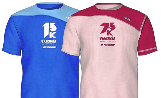 Camisetas oficiales de la prueba de este año.