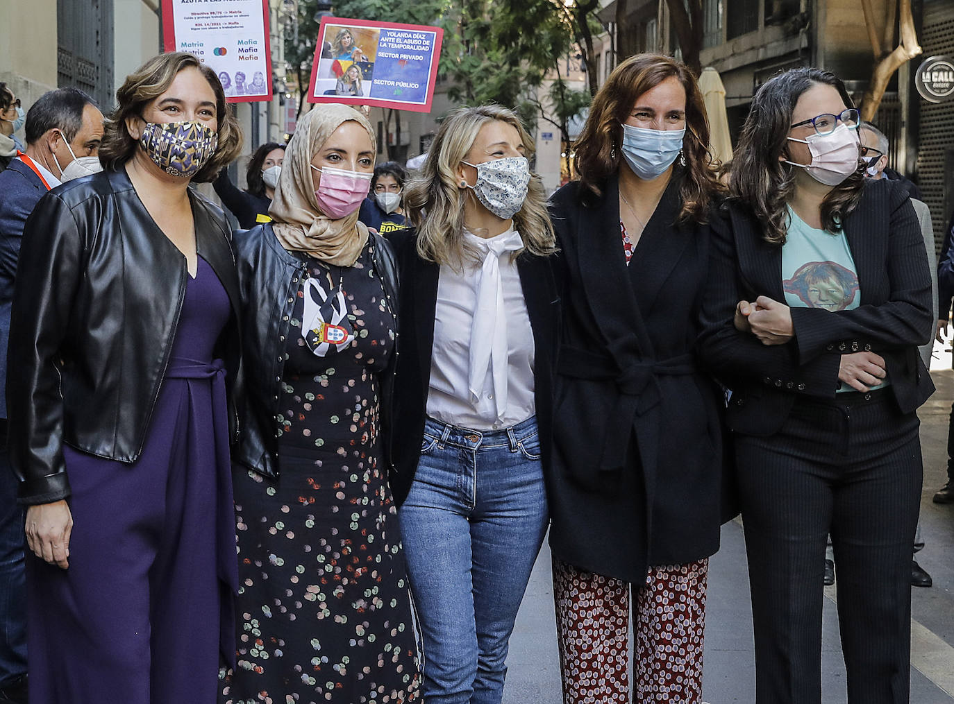 Fotos: Acto en Valencia de Yolanda Díaz, Mónica Oltra y Ada Colau