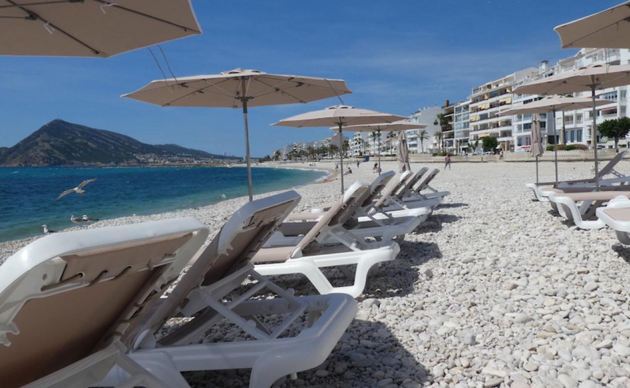 Imagen de la playa de l'Espigó de Altea