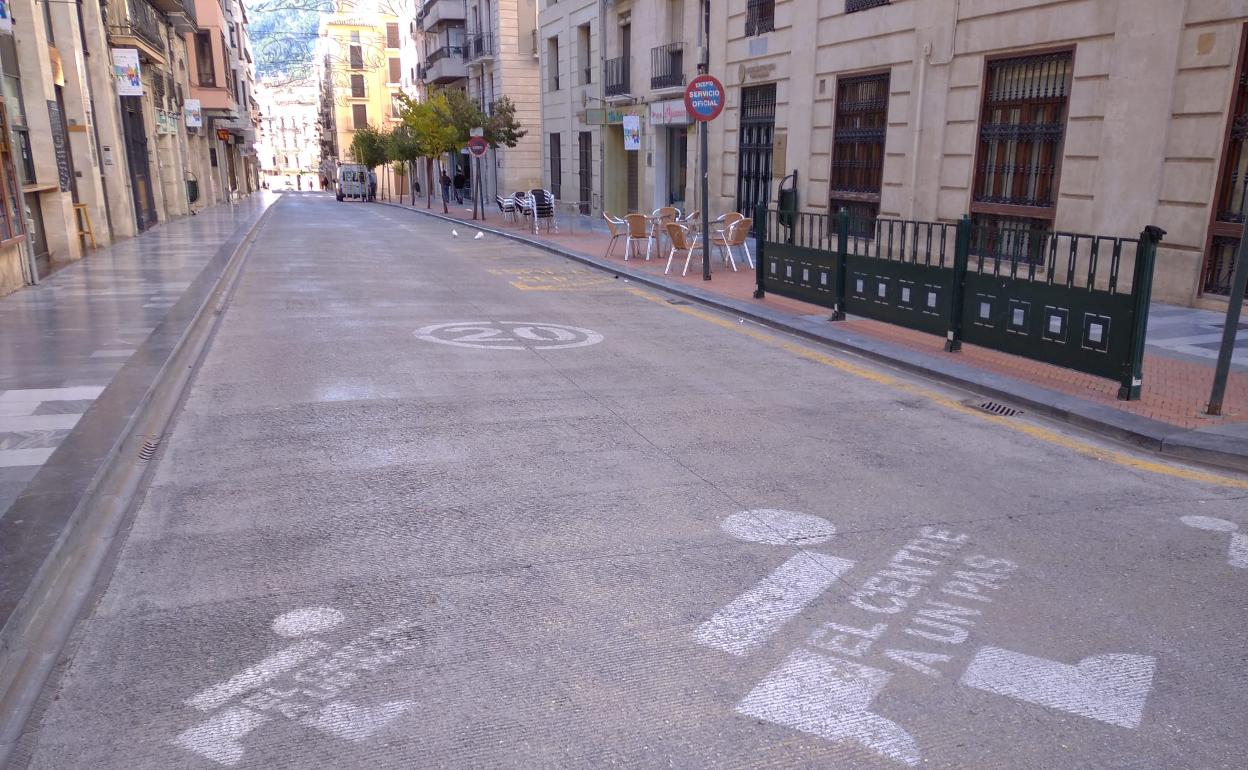 Calle Sant Llorenç, punto donde se registra un alto índice de infracciones. 