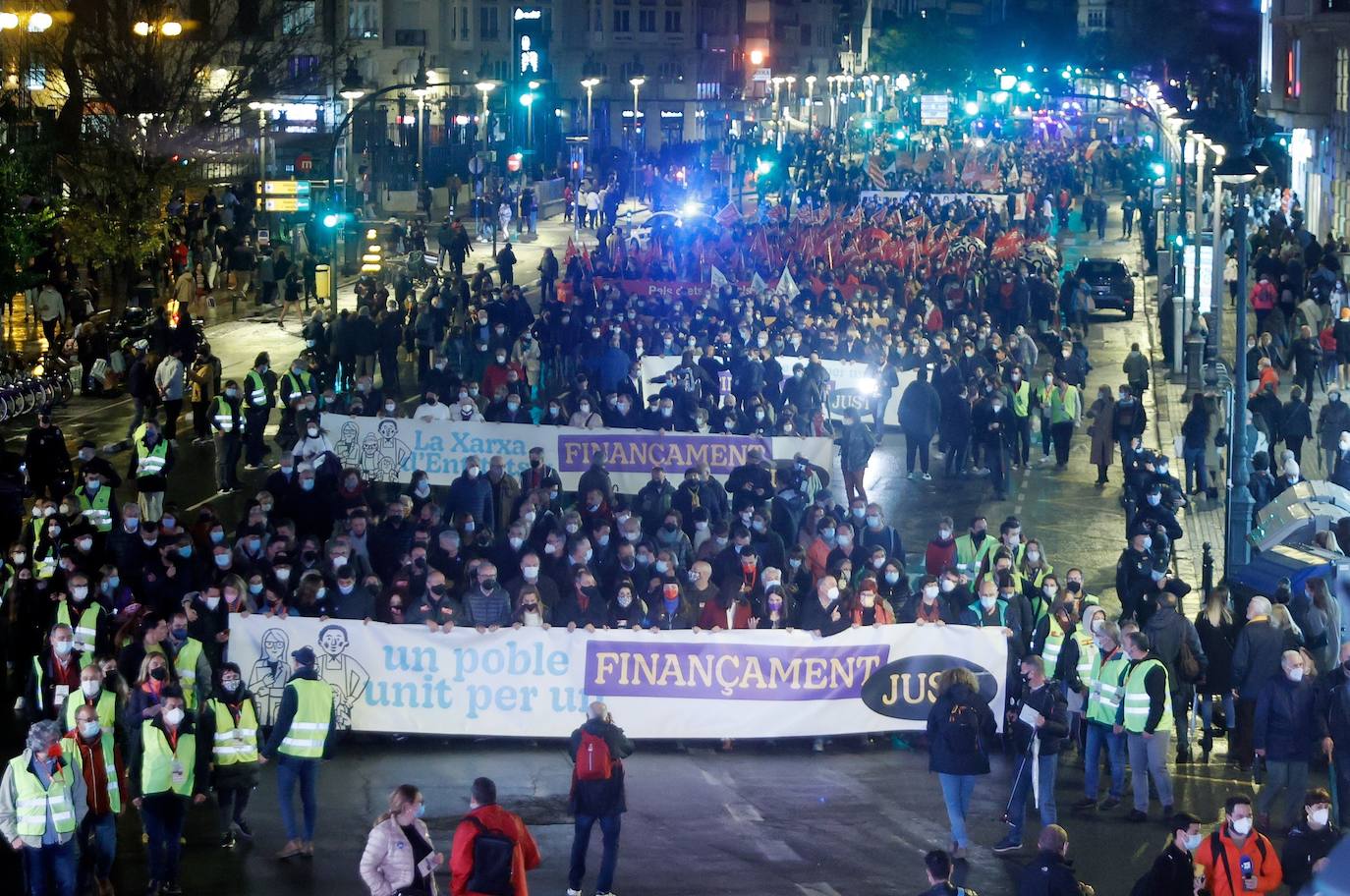 Fotos: Manifestación en Valencia contra la infrafinanciación de la Comunitat