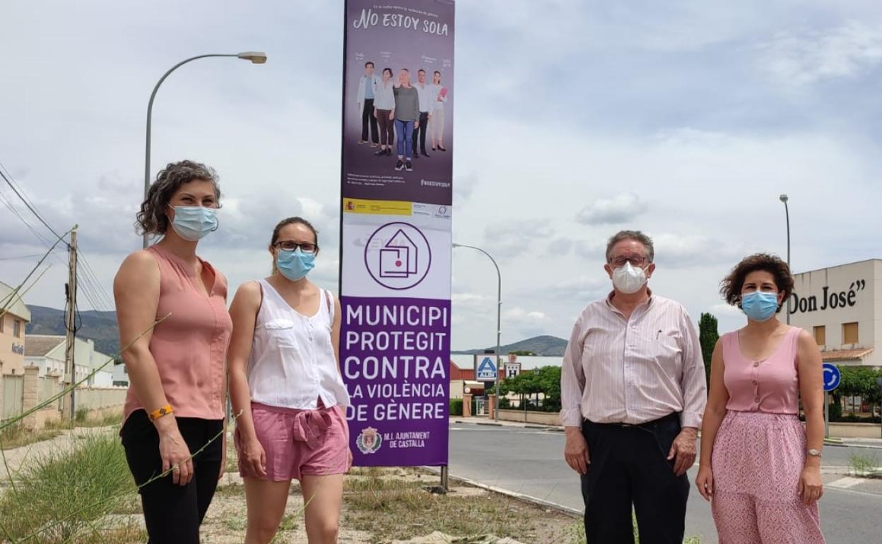 Castalla cuenta con diferentes señales para sensibilizar contra la violencia de género. 