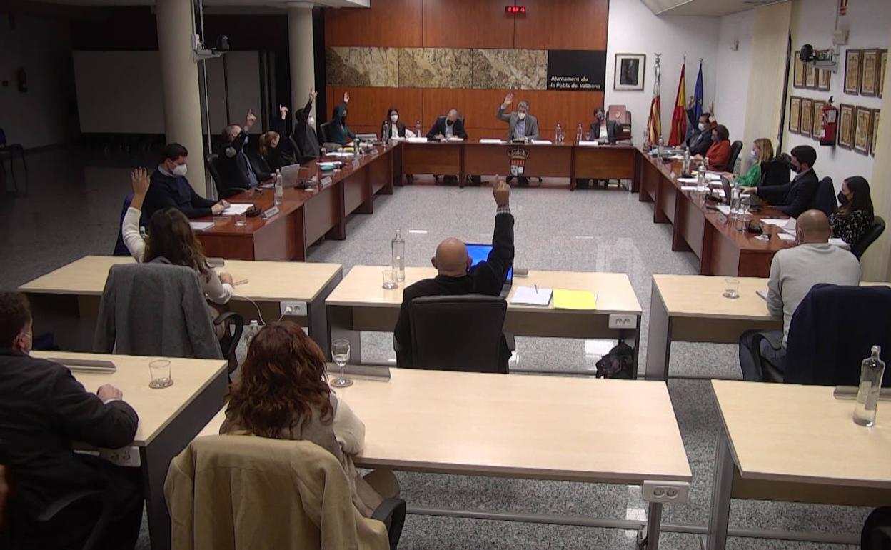 Momento de la votación en el pleno. 