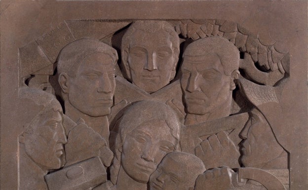 Relieve 'Sindicato' que se puede contemplar en el museo. 