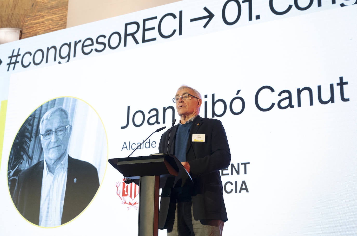 Joan Ribó en la inauguración del primer congreso Smart City en Valencia. 