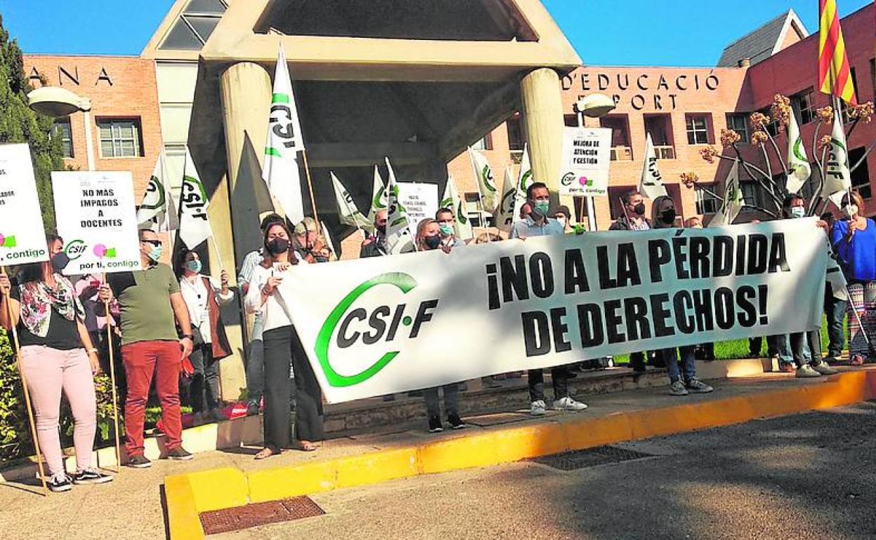 Concentración contra los impagos organizada el pasado octubre. 