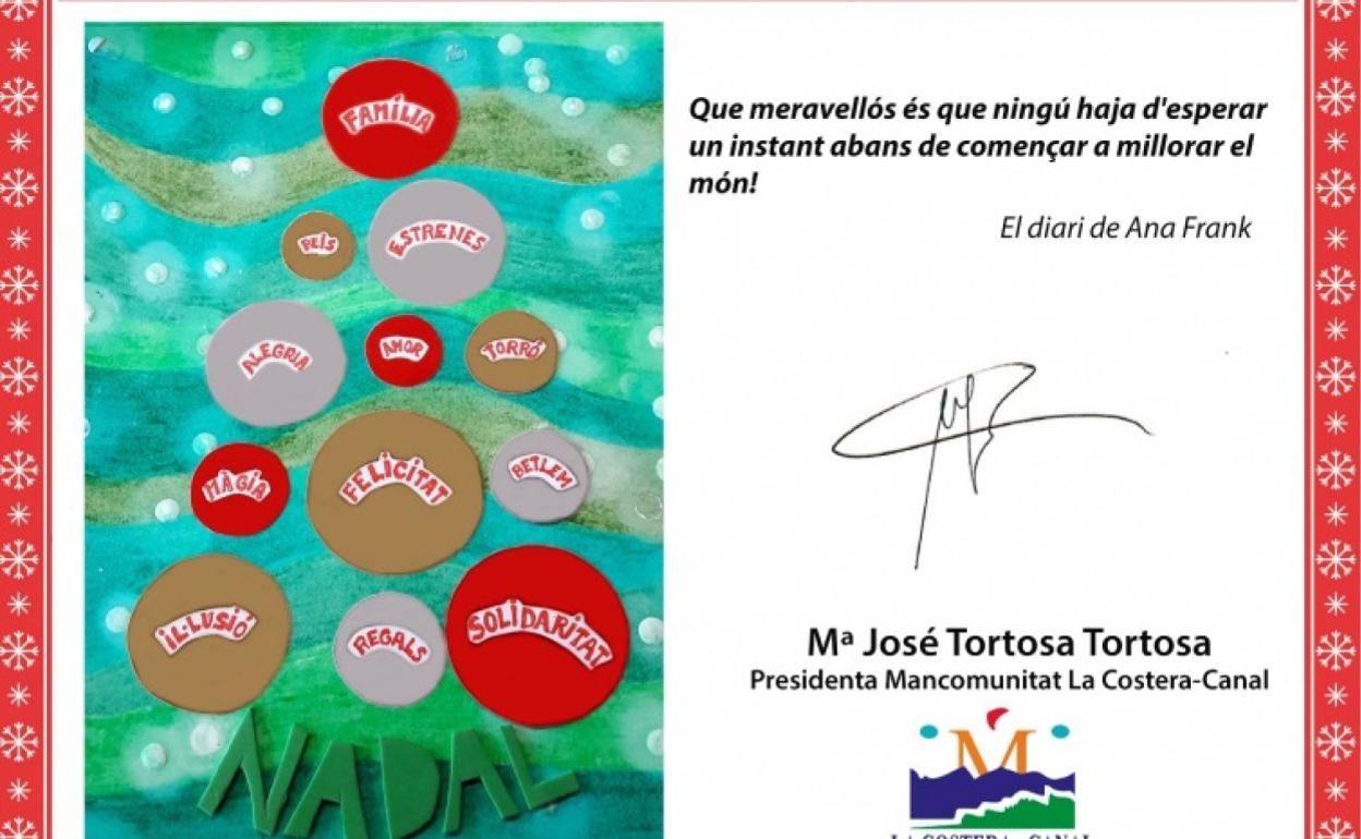 La postal ganadora de la segunda edición del concurso de la Mancomunitat. 