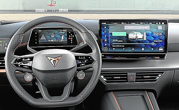 El salpicadero tiene un nivel de detalle pocas veces visto en un eléctrico.