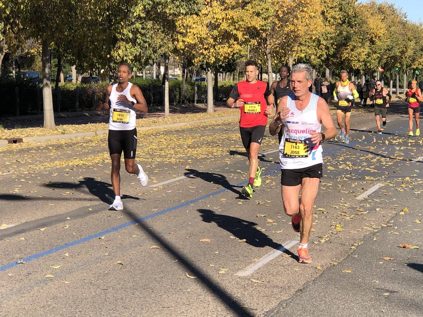 Los corredores encaran el último tramo del recorrido.