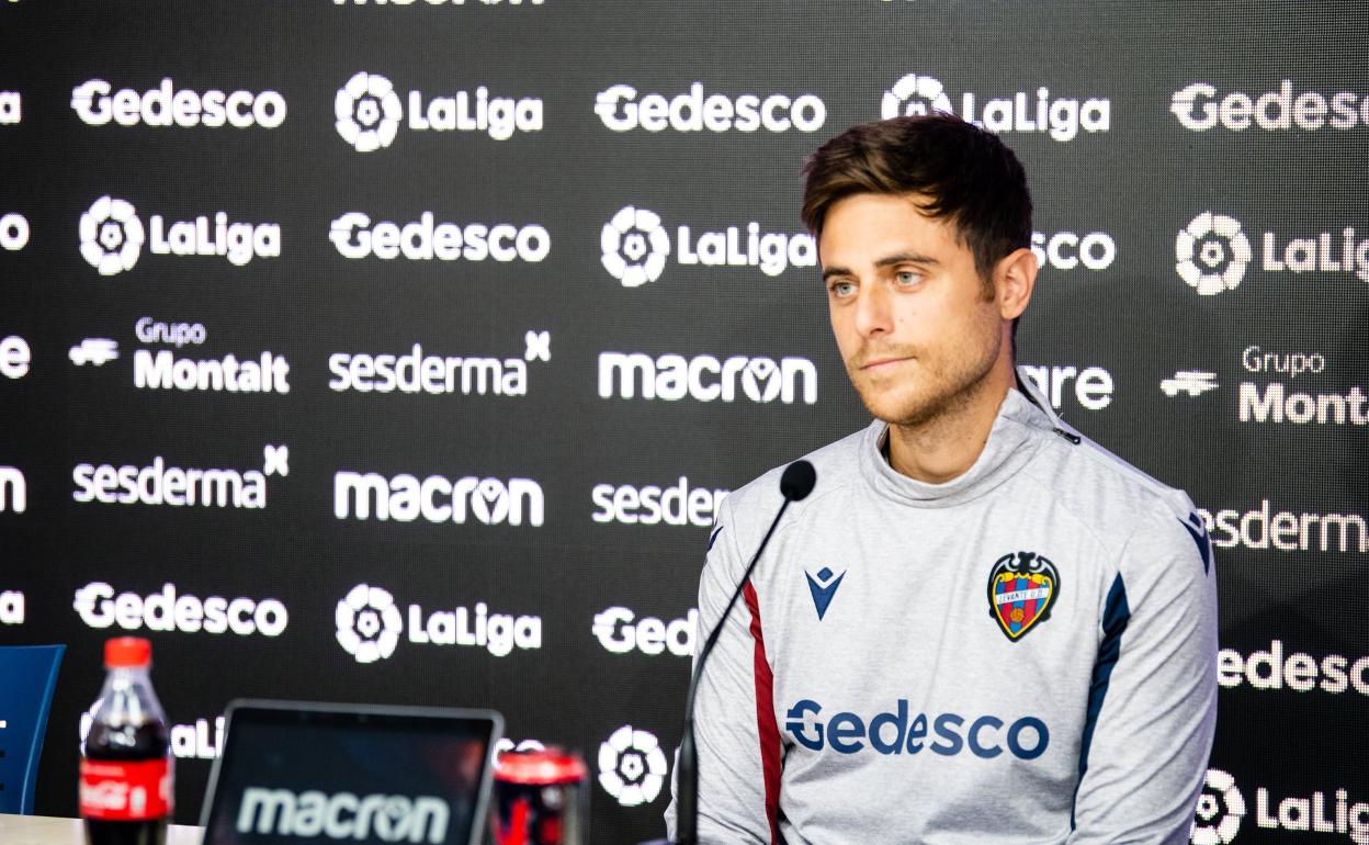 Alessio Lisci, en la rueda de prensa previa al encuentro frente al Espanyol. 