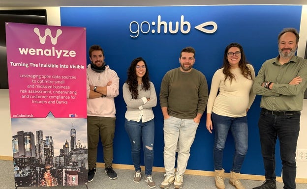 Equipo de la startup Wenalyze que tiene su sede en las instalaciones de GoHub en Valencia. 