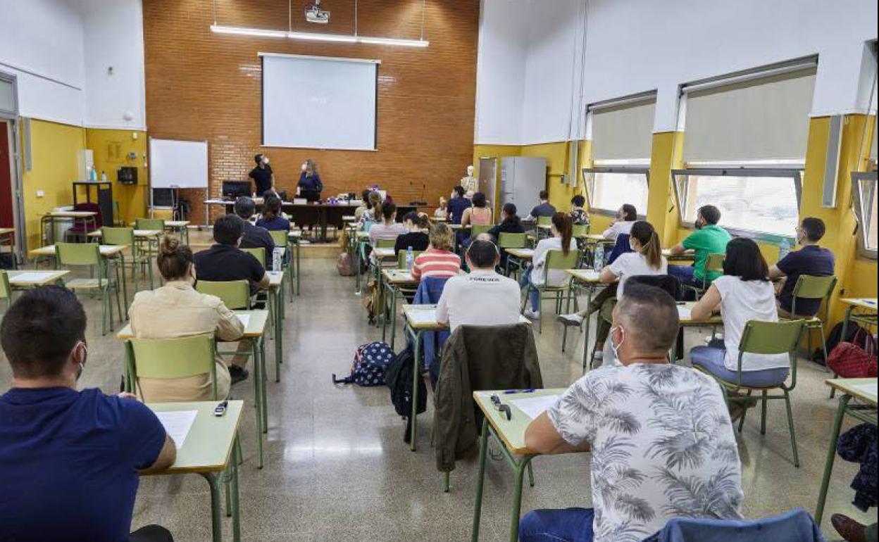 Aspirantes en las últimas oposiciones docentes de Secundaria. 