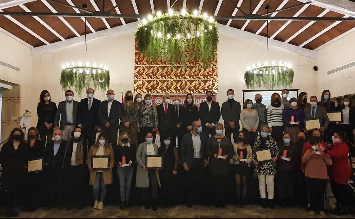 Los premiados en la quinta bienal de Pactem Nord. 