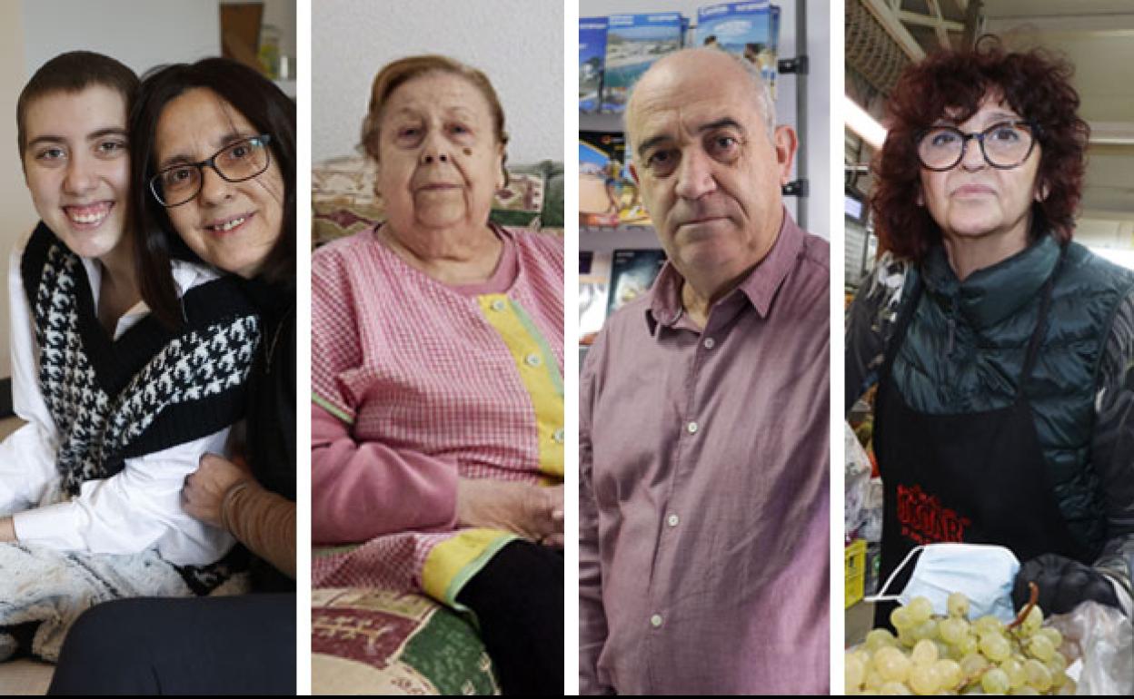 Alejandra Bataller y Fanny Gandía, Rosa Mora, Miguel Jiménez y Toñi Rodríguez.