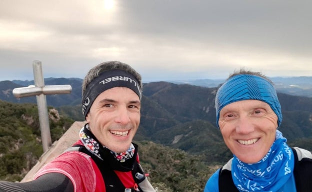 Julio, runner valenciano, en la Serra d'Espadà el pasado 1 de enero de 2021. 