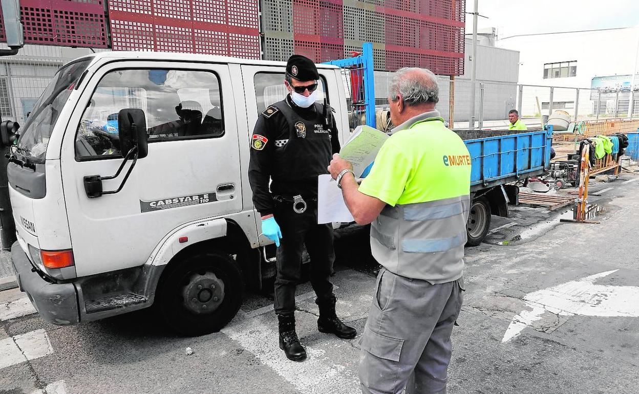 Uno de los controles contra el covid