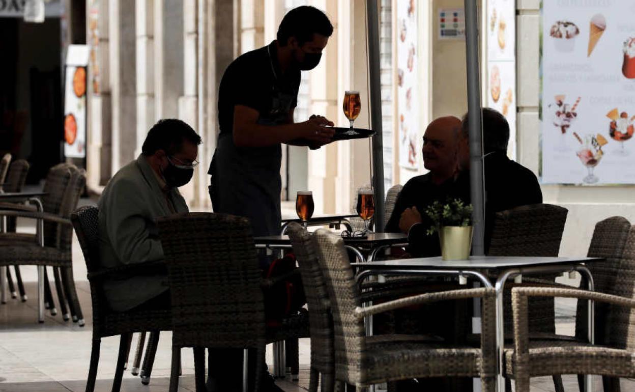 Terraza de un bar de Valencia.