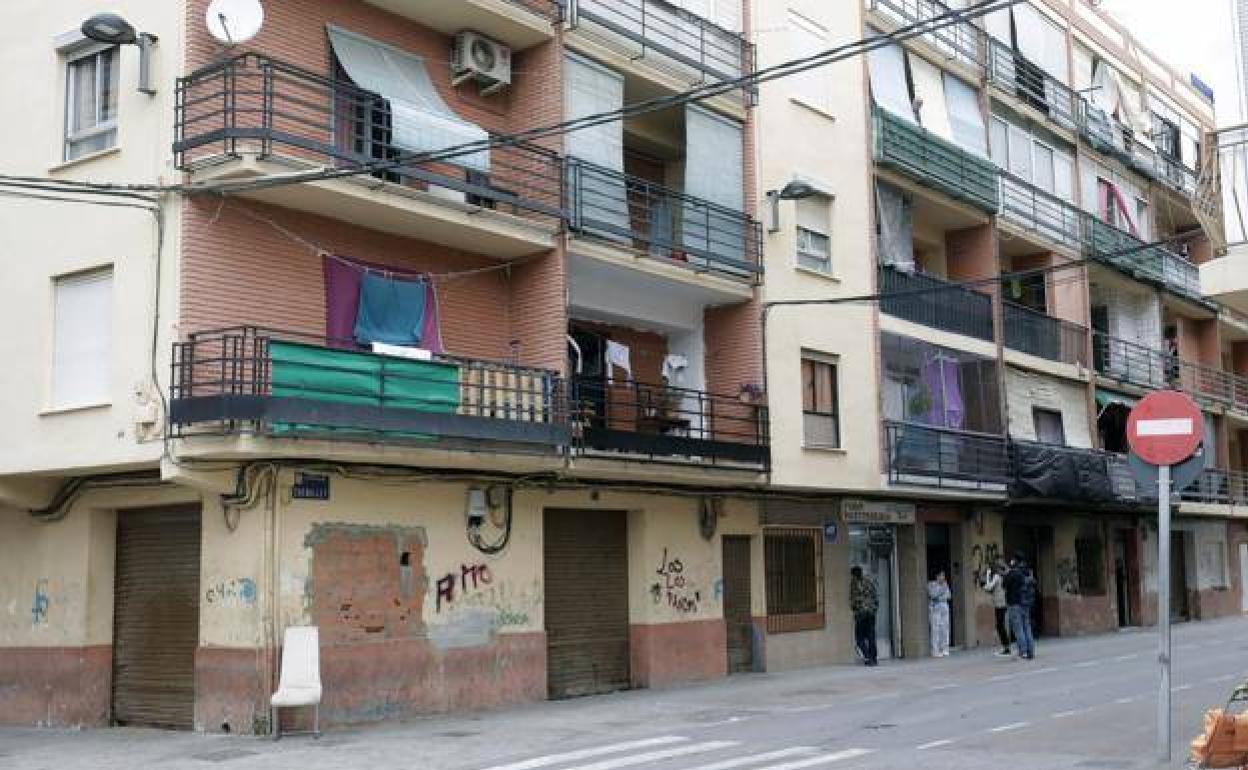 Una de las calles del barrio del Xenillet de Torrent. 