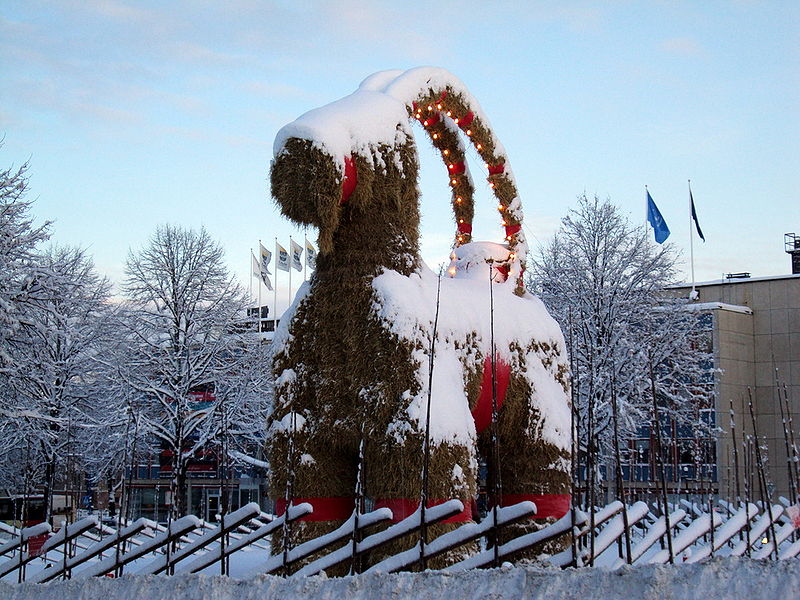 El 'Julbock' o cabra gigante de Suecia.