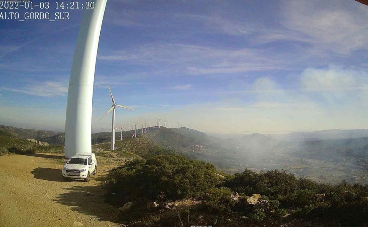 Área cercana donde se ha declarado el fuego. 