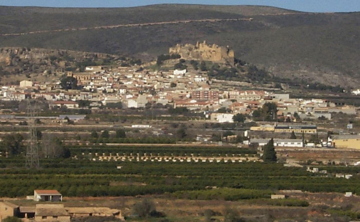 Vista general del término del casco urbano y parte del término de Montesa. 