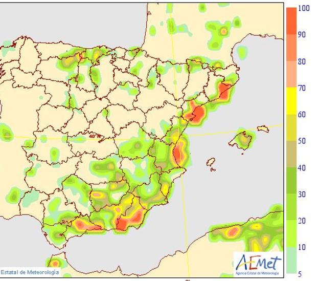 Probabilidad de descenso de temperaturas este fin de semana, de entre 2 y 6º. 