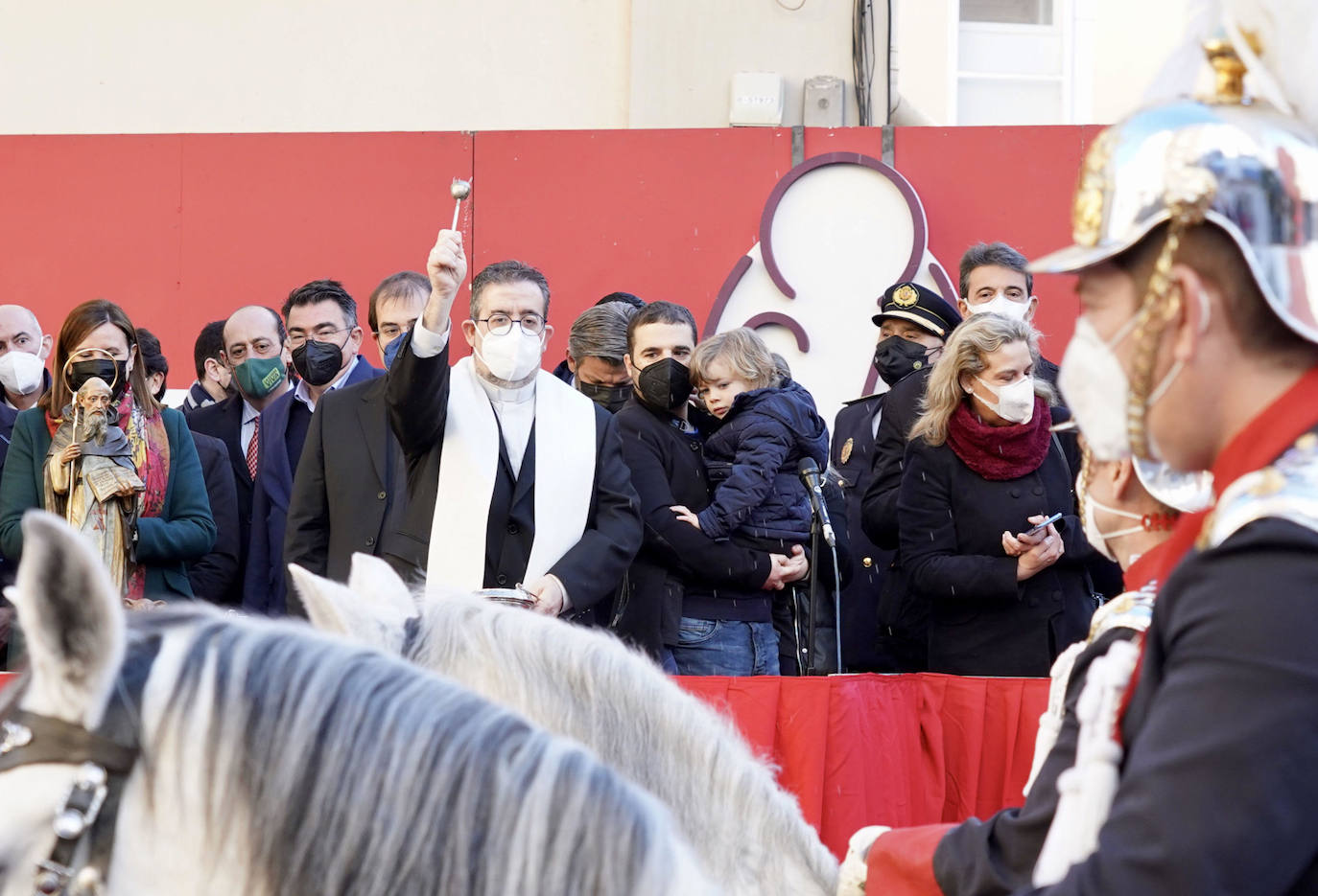 La bendición de animales se ha vuelto a celebrar en 2022 en la calle Sagunto de Valencia. 