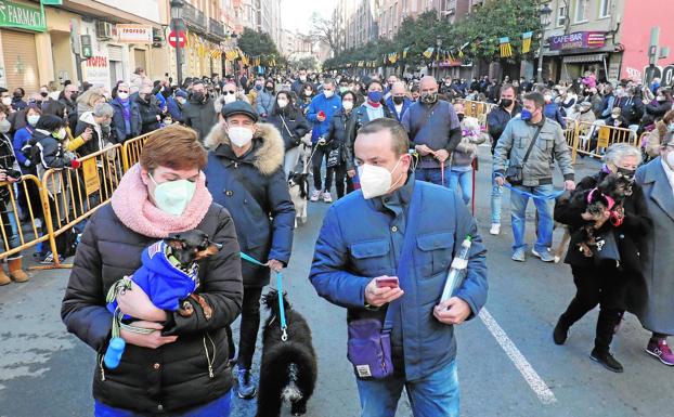 Cientos de personas acudieron este domingo a la tradicional bendición de animales. 