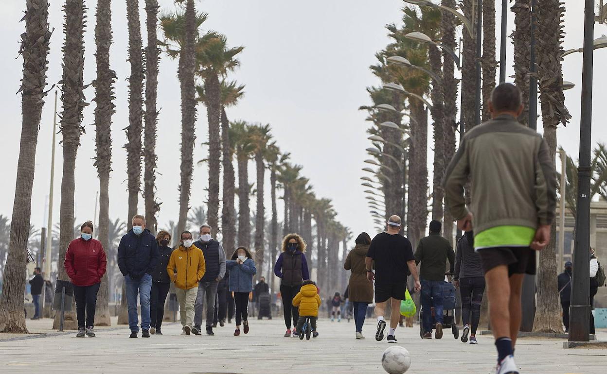 Paseo marítimo de Valencia. 