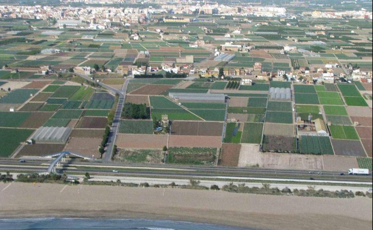 Una vista aérea del la localidad. 