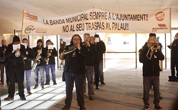 La protesta de este miércoles. 